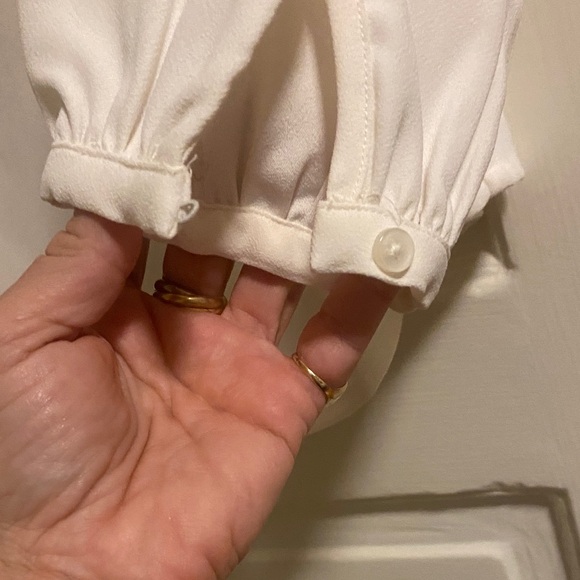 JCREW Cream Ruffle Blouse - Picture 5 of 7